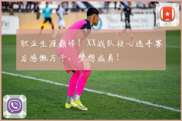 职业生涯巅峰！XX战队核心选手赛后感慨万千，梦想成真！